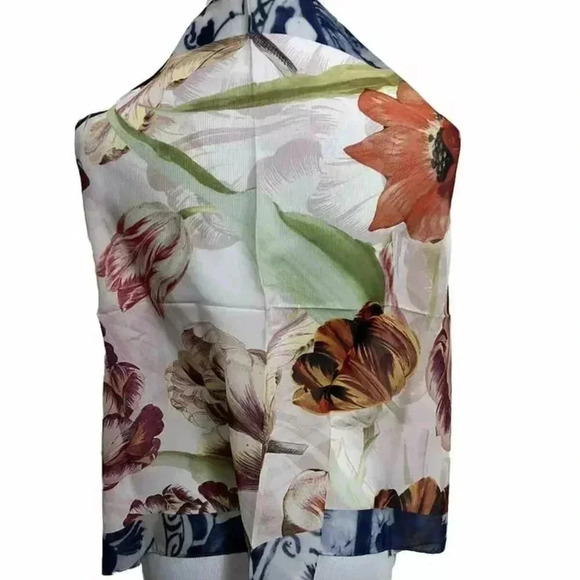 NEW Madame Blue Designed in Amsterdam - Long Dutch Tulips Scarf - Picture 5 of 8